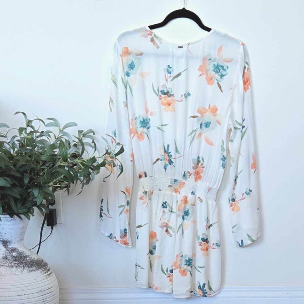 O'NEILL Jory Floral Romper Winter White Size Large Boho Cottagecore - Picture 6 of 11